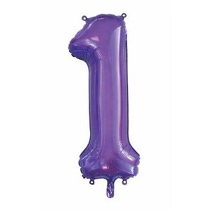 Balloon Foil 86cm 1 Inflated Purple Shape