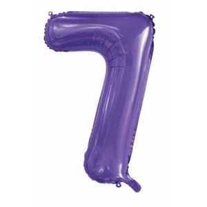 Balloon Foil 86cm 7 Purple Shape (10618)