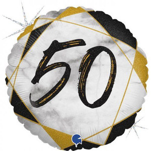 Balloon Foil 46cm 50 Inflated Marble Black Glitter Holographic Balloon Foil 46cm 50 Inflated Marble Black Glitter Holographic