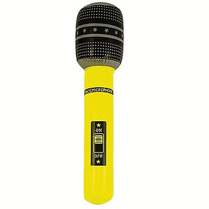 Inflatable Microphone 40cm Yellow Inflatable Microphone 40cm Yellow