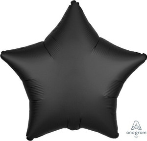 Balloon Foil 48cm Inflated Shape Onyx Satin Luxe Star Balloon Foil 48cm Inflated Shape Onyx Satin Luxe Star