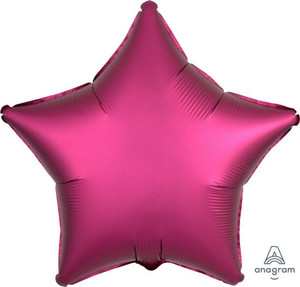 Balloon Foil 48cm Inflated Shape Pomegranate Satin Luxe Star