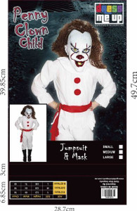 Costume Child Penny Clown Large Costume Child Penny Clown Large