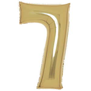 Ballon Foil 86cm 7 White Gold Shape