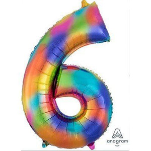 Balloon Foil 86cm Inflated Rainbow Splash