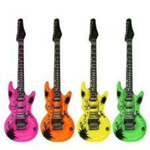 Inflatable Neon Pink Guitar 106cm