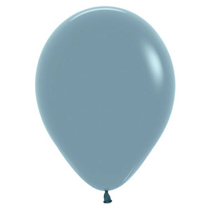 Balloon 30cm Inflated Pastel Dusk Blue Latex