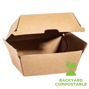 Container Burger Eco Kraft Clam Each