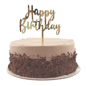 Cake Topper Acrylic Happy Birthday Gold Cake Topper Acrylic Happy Birthday Gold