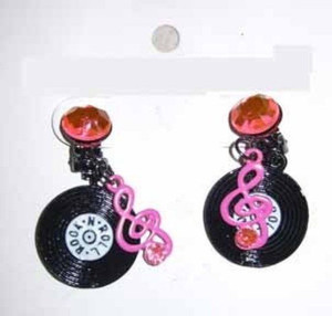 Earrings Record 50's