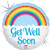 Balloon Foil 46cm Get Well Soon With Rainbow Holographic Balloon Foil 46cm Get Well Soon With Rainbow Holographic