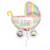 Balloon Foil 78cm Supershape Welcome Baby Large Pram Balloon Foil 78cm Supershape Welcome Baby Large Pram