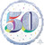 Balloon Foil 45cm 50 Here's To Your Birthday Holographic Balloon Foil 45cm 50 Here's To Your Birthday Holographic