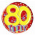 Badge 80 Today Large Red 150mm