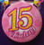 Badge 15 Today Small Pink 55mm