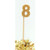 Candle 8 Gold Glitter
