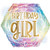 Balloon Foil 46cm Birthday Girl Opal Pastel Hexagon Shape