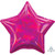 Balloon Foil 48cm Shape Iridescent Magenta Star