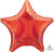 Balloon Foil 45cm Shape Red Dazzler Holographic Star