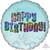 Balloon Foil 43cm Happy Birthday Rainbow Sequins