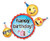 Balloon Foil 91cm Happy Birthday Emoji Super Shape Balloon Foil 91cm Happy Birthday Emoji Super Shape