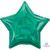 Balloon Foil 48cm Shape Iridescent Green Star