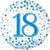 Balloon Foil 45cm 18 Sparkling Fizz Blue Holographic