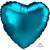 Balloon Foil 43cm Inflated Shape Aqua Satin Heart Shape