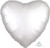 Balloon Foil 43cm Inflated Shape White Satin Heart