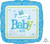 Balloon Foil 43cm Inflated Welcome Baby Boy Train Square Shape Balloon Foil 43cm Inflated Welcome Baby Boy Train Square Shape