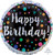 Balloon Foil 45cm Inflated Happy Birthday Holographic Polka Dot Balloon Foil 45cm Inflated Happy Birthday Holographic Polka Dot
