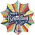 Balloon Foil 45cm Inflated Happy Birthday To You Bursting Colours Balloon Foil 45cm Inflated Happy Birthday To You Bursting Colours