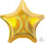 Balloon Foil 48cm Inflated Shape Gold Dazzler Star