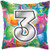 Balloon Foil 46cm 3 Inflated Birthday Bright Square Shape