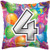 Balloon Foil 46cm 4 Inflated Birthday Bright Square Shape