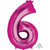 Balloon Foil 86cm 6 Inflated Magenta Shape