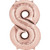 Balloon Foil 86cm 8 Inflated Rose Gold Shape