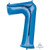 Balloon Foil 86cm 7 Inflated Blue Shape