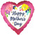 Balloon Foil 45cm Happy Mothers Day Heart Shape Satin Luxe Floral Balloon Foil 45cm Happy Mothers Day Heart Shape Satin Luxe Floral