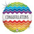 Balloon Foil 46cm Congratulations Chevron Holographic