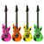 Inflatable Neon Green Guitar 106cm