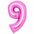 Balloon Foil 91cm 9 Inflated Pink Shape