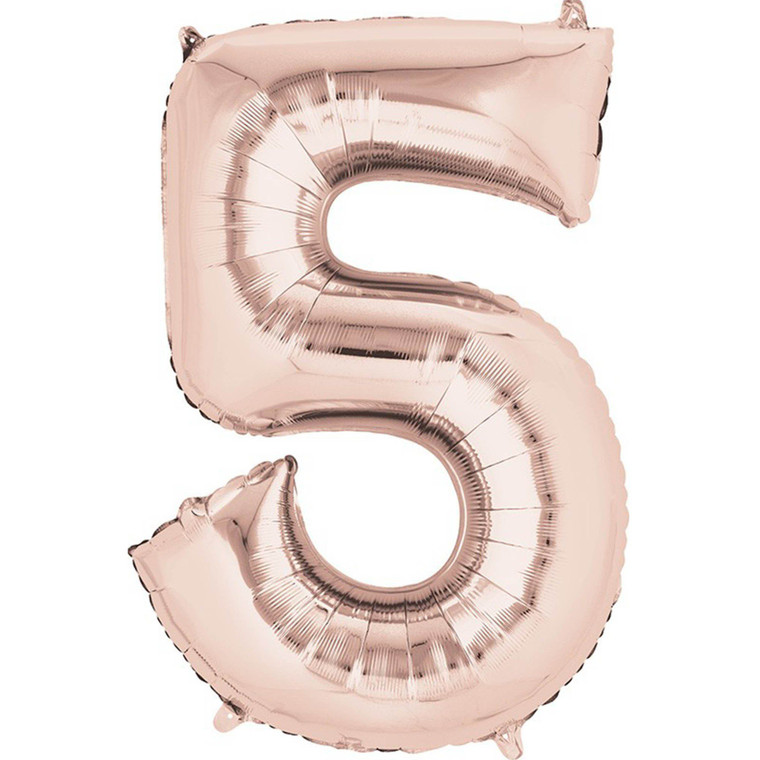 Balloon Foil 86cm 5 Rose Gold Shape