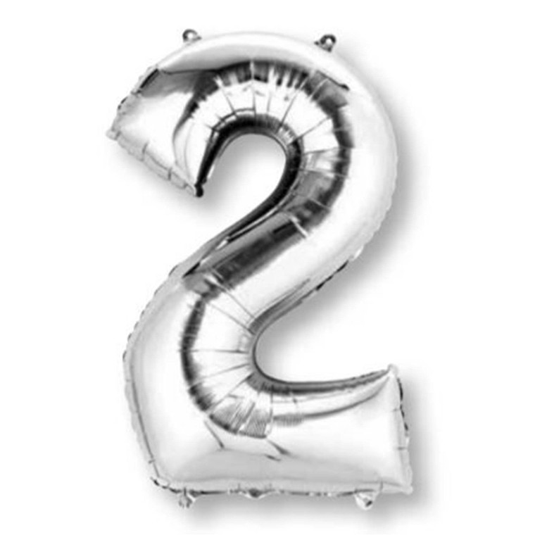 Balloon Foil 86cm 2 Silver Shape