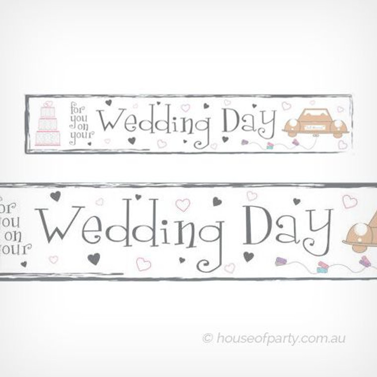 Banner Wedding Day Laminated