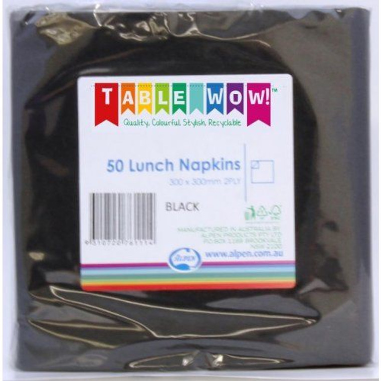 Napkin Lunch Black 33 x 33cm 5