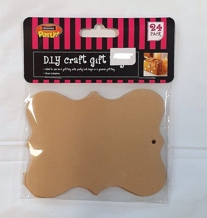 Tag Gift Brown D I Y Large 24p
