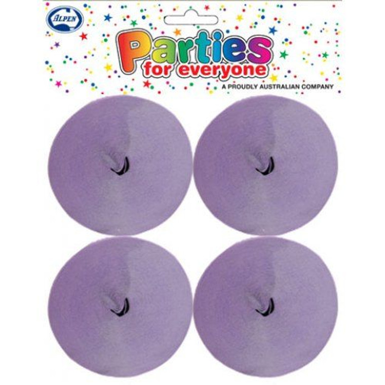 Streamer Crepe Lilac 4pk