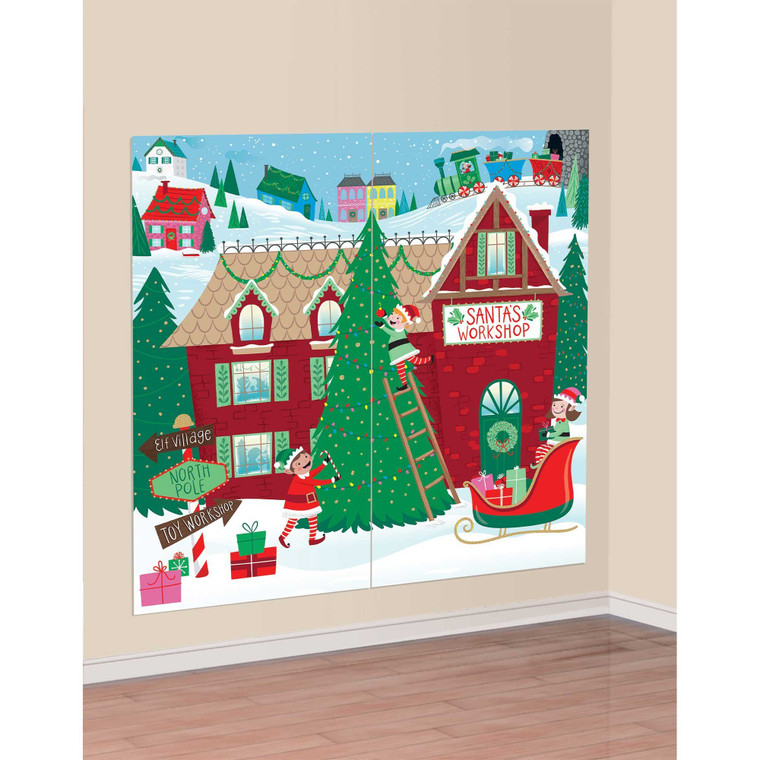 Scene Setter Santa's Workshop 2pk