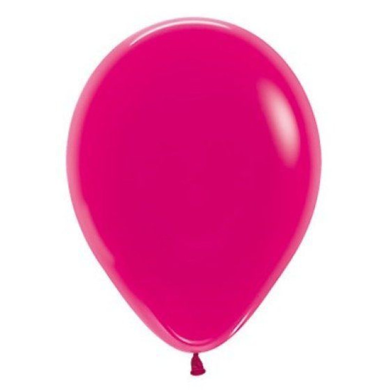 Balloon 30cm Inflated Pearl Fuchsia Latex Each